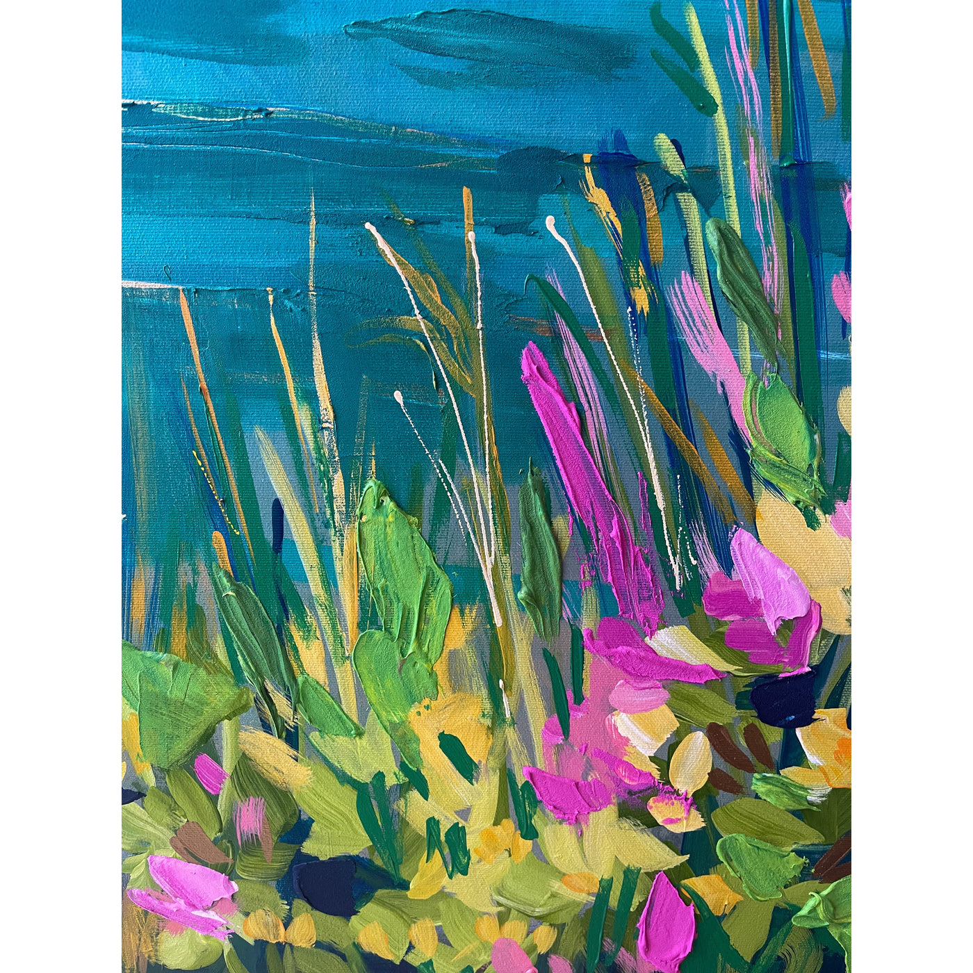 Rummel Lake, 36x48-Original Painting-Amy Dixon Art + Design