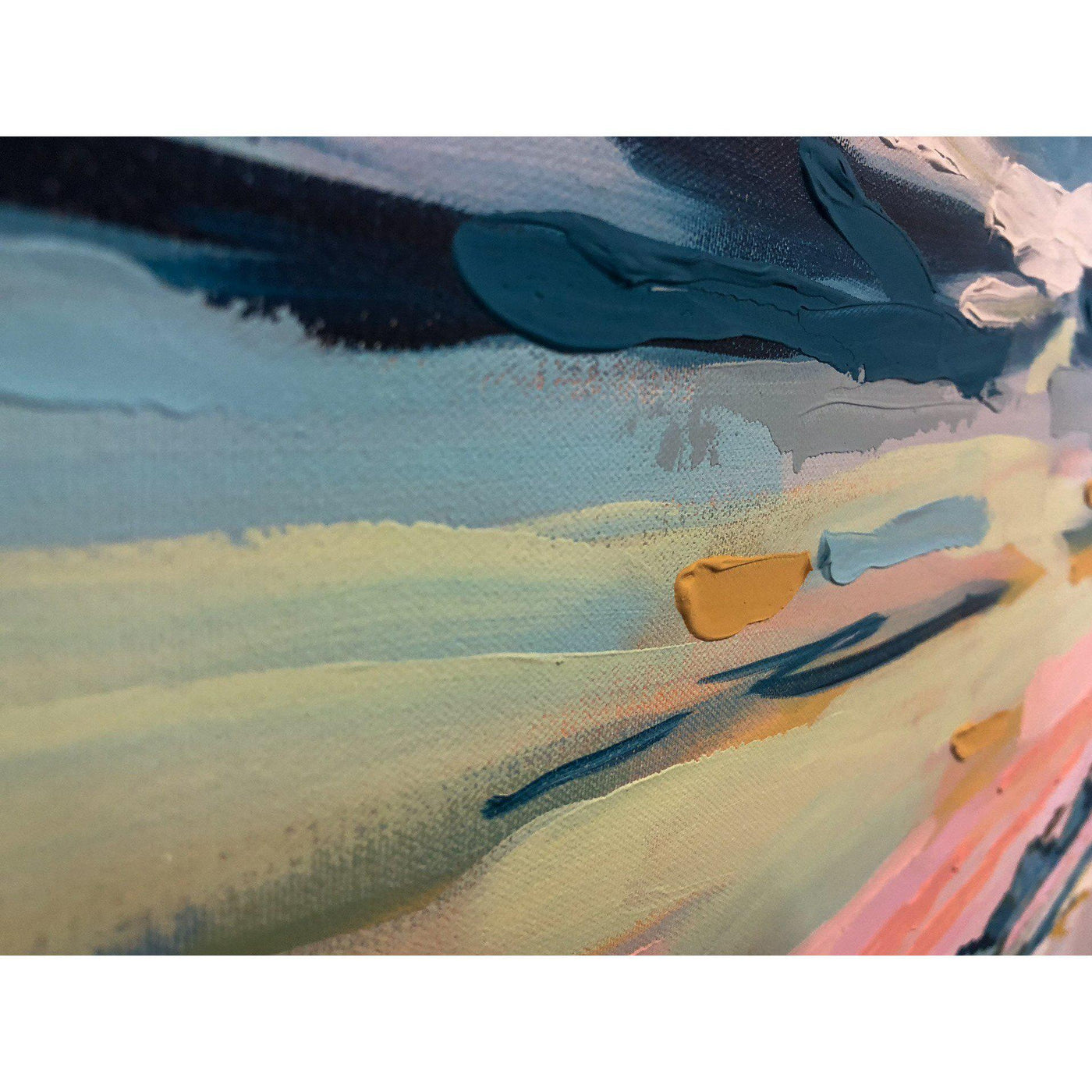 Amy Dixon art artist - The Way Home, 24x72 original mountain landscape painting canmore banff jasper