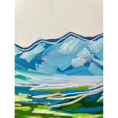 View from Fairmont Banff | 36x48 | Acrylic on Canvas-Original Painting-Amy Dixon Art + Design