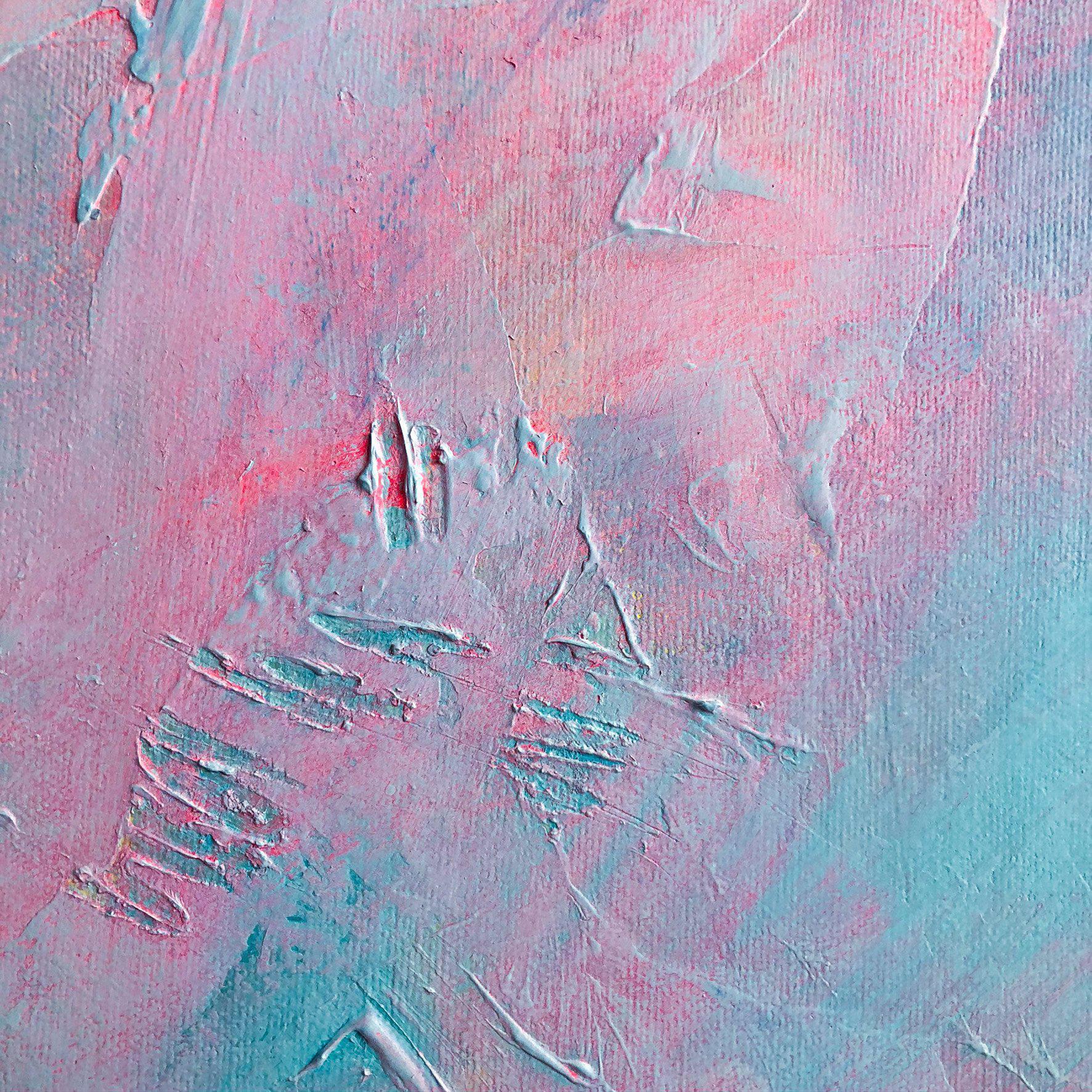 colourful abstract art winter light pink yellow amy dixon edmonton artist